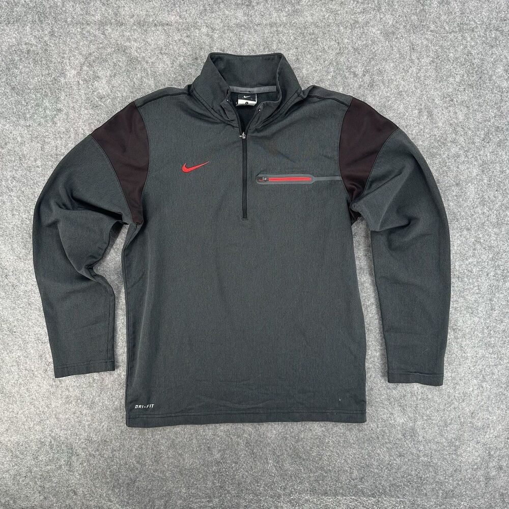 Nike Dri Fit Sweatshirt Size Small Red Black